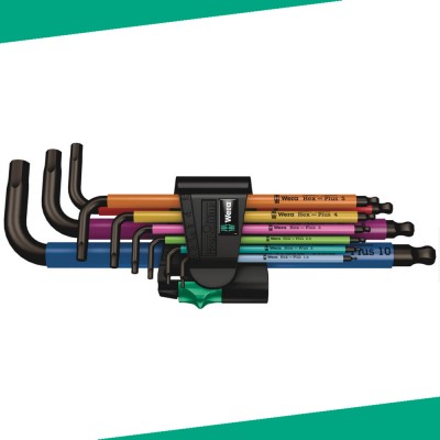 Wera 073593 Hex-Plus Multicolour Zestaw kluczy imbusowych z kulką