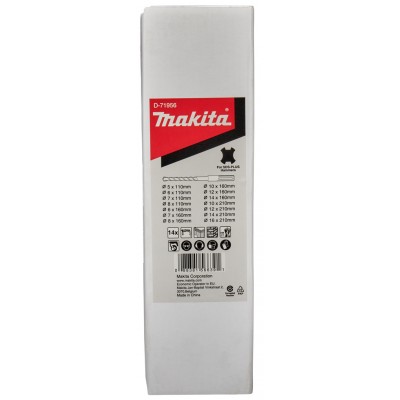 Makita D-71956 Zestaw 14 wierteł do betonu 5-16 mm SDS+