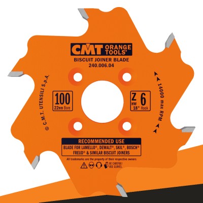 CMT 240.006.04 Frez do lamelek 100x22mm 6Z