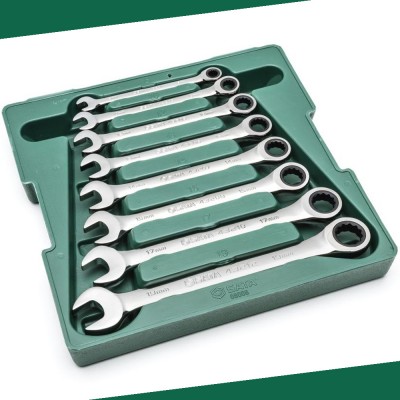 Sata 08008 Zestaw 8 kluczy płasko-oczkowych