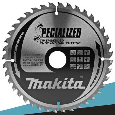 Makita B-09503 Tarcza tnąca SPECIALIZED 190x30mm 40Z
