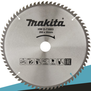 Makita D-73003 Tarcza tnąca STANDARD 260x30mm 70Z