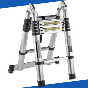 GEKO G02448 Drabina teleskopowa aluminiowa przegubowa 3,8m