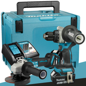 Makita DLX2544TJ Zestaw COMBO Wkrętarka DDF492 + szlifierka DGA513